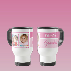 Mug De Voyage Nous vous aimons grand-mère ajouter des photos bla