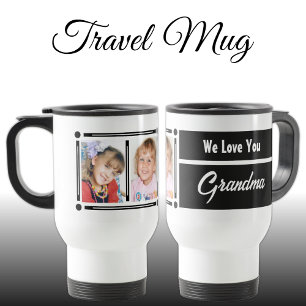 Mug De Voyage Nous vous aimons grand-mère ajouter des photos bla