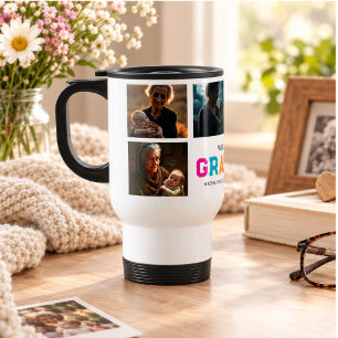 Mug De Voyage Nous vous aimons grand-mère personnalisé 6-Photo