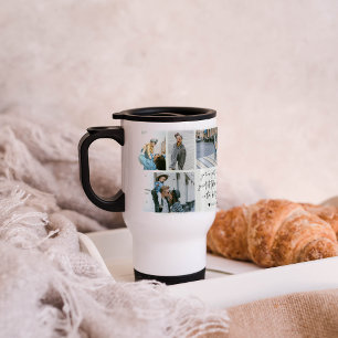 Mug De Voyage Nous vous aimons maman Collage moderne de 6 phot