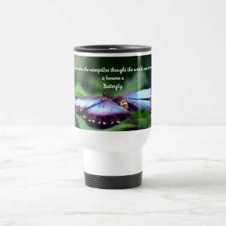 Mug De Voyage Nouveau début Papillon Inspiration Citation