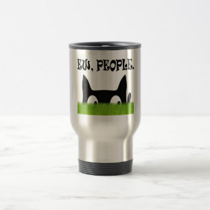 Mug De Voyage Nouveautés Gentillesse Chat Vert Herbe Voyage Mug