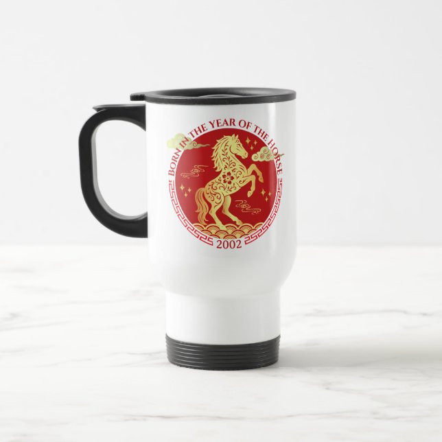 Mug De Voyage Nouvel An Chinois Né dans l'Année du Cheval (Gauche)