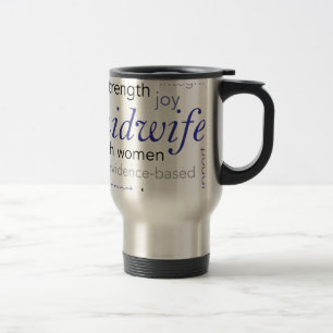 Mug De Voyage nuage de mot de sage-femme