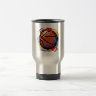 Mug De Voyage numériquement conception de basket-ball peint