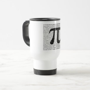 Mug De Voyage Numéro noir d'origine pi jour symbole mathématique