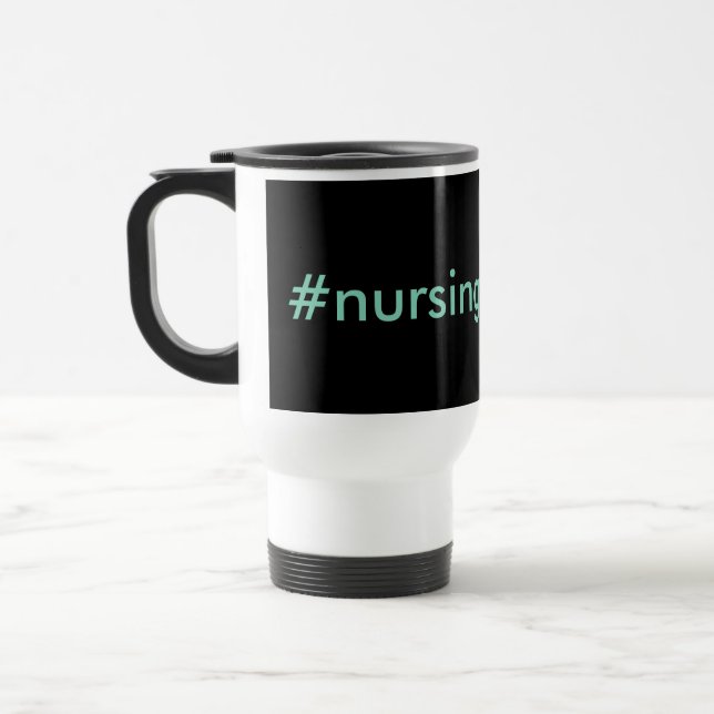 Mug De Voyage #nursingissues noir & aqua (Gauche)