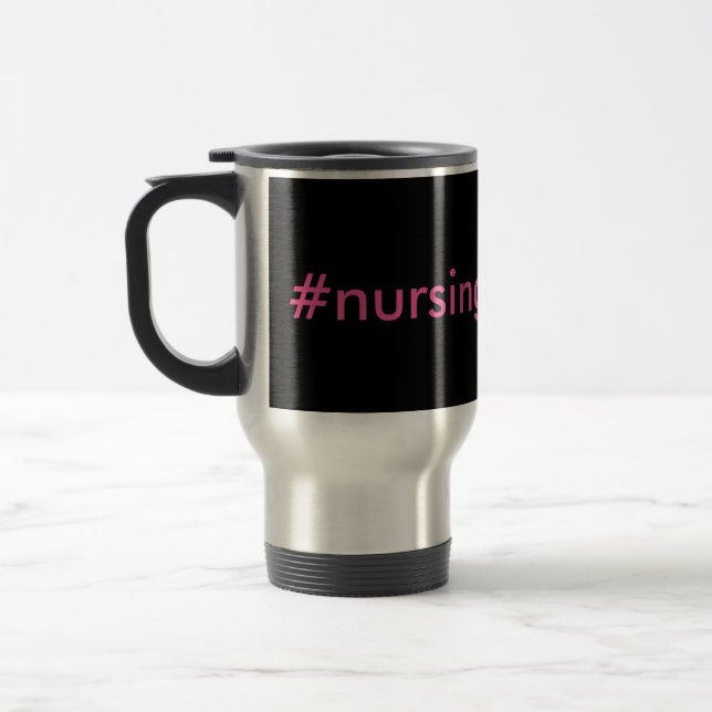 Mug De Voyage #nursingissues noir & rose (Gauche)