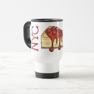 Mug De Voyage NYC New York Fromage de gâteau au fromage de ceris