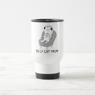 Mug De Voyage Occupé maman de chat