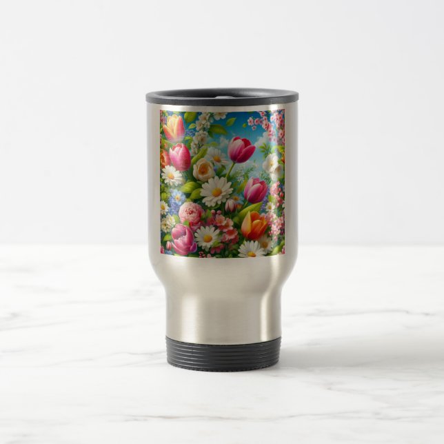 Mug De Voyage OEuvre florale/printanière (Centre)