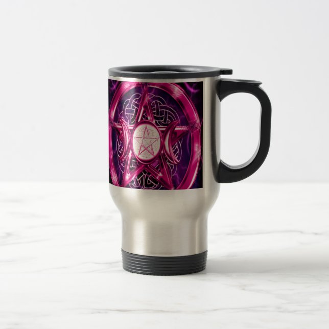 Mug De Voyage Oeuvre rose Pentacle (Droit)