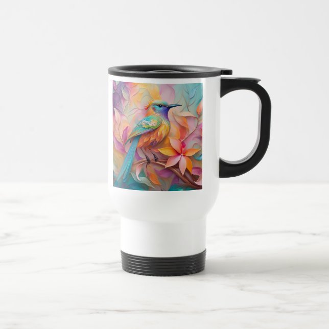 Mug De Voyage Oiseau-chanteur à gorge violette Imaginaire (Droite)
