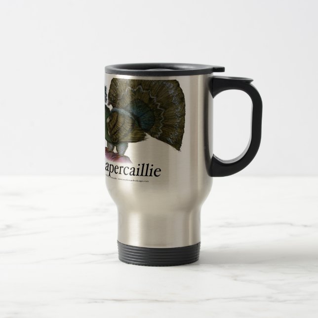 Mug De Voyage Oiseau de Capercaillie, fernandes élégants (Droit)