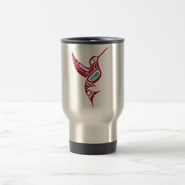 Mug De Voyage Oiseau de Natif américain (Centre)