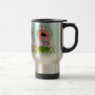 Mug De Voyage Oiseau d'infirmière de chambre de secours rétro