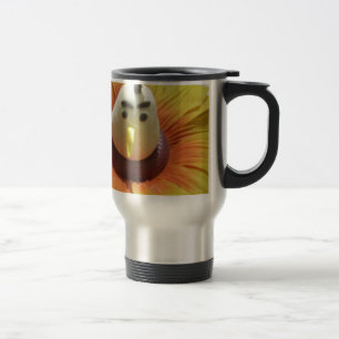 Mug De Voyage Oiseau sculpté en Tournesol Imprimer