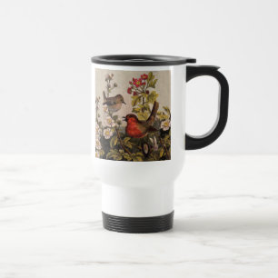 Mug De Voyage Oiseaux chanteurs Robin printanier vintage Botaniq
