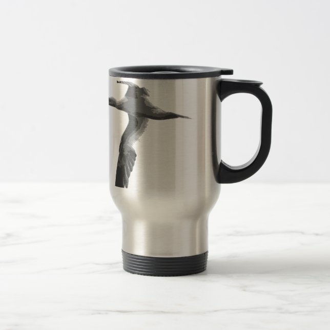Mug De Voyage Oiseaux de mer abstraits (Droit)