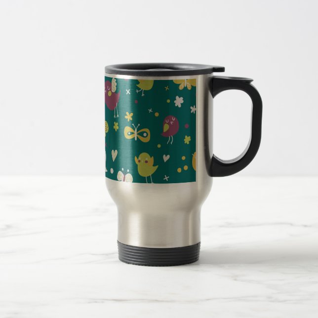 Mug De Voyage Oiseaux et papillons (Droit)