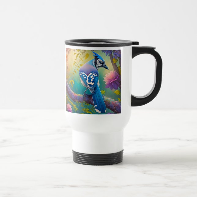 Mug De Voyage Oiseaux Fantastiques Geai Bleu (Droite)
