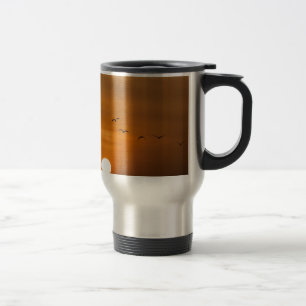 Mug De Voyage Oiseaux volant au coucher du soleil