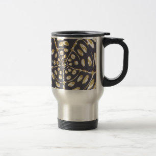 Mug De Voyage Olive Green Polka Point Radial Motif Art Imprimer