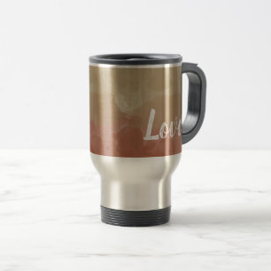 Mug De Voyage Ombre Brown et Tan Love Graceful Gradient