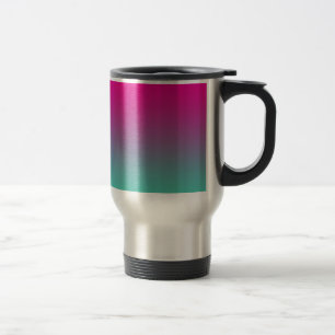 Mug De Voyage Ombre pourpre et turquoise magenta