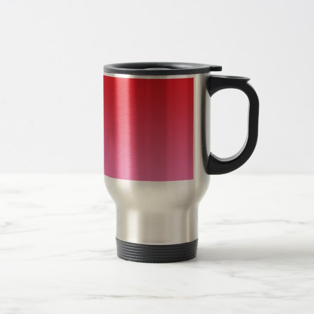 Mug De Voyage Ombre rouge et rose (Droit)
