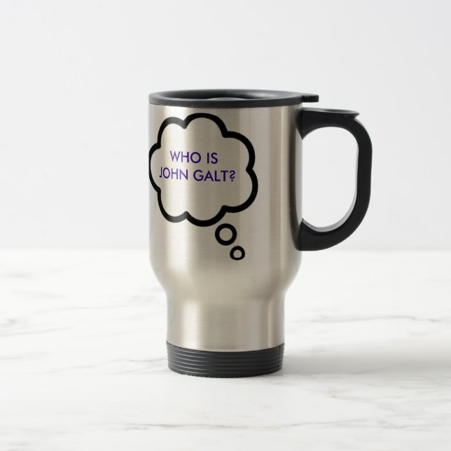 Mug De Voyage OMS JOHN EST-IL GALT ? Nuage de pensée (Droit)