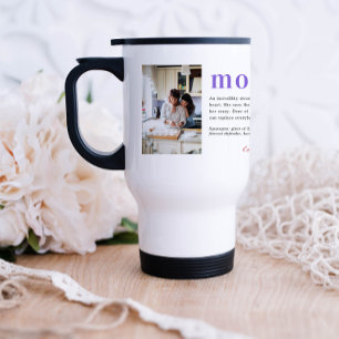 Mug De Voyage On t'aime maman   Modern 2 Photo Collage