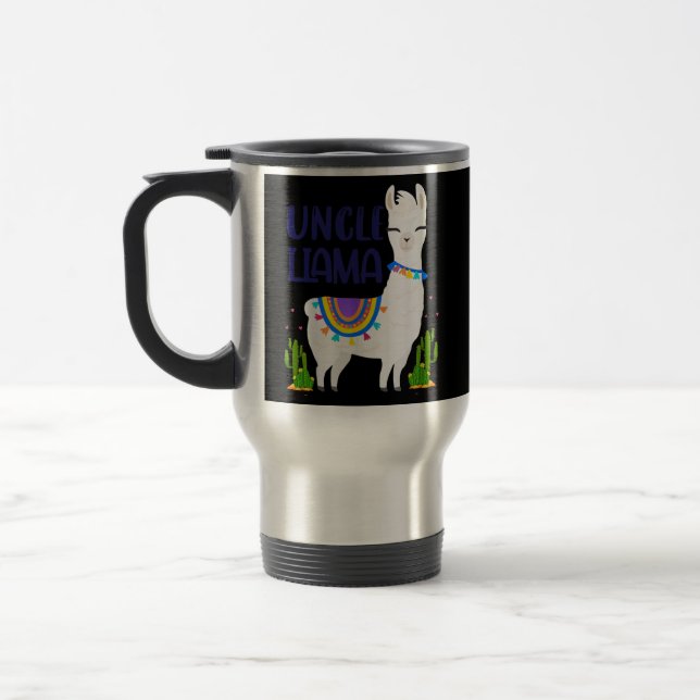 Mug De Voyage Oncle Llama Oncle De La Famille Llama Anniversaire (Gauche)
