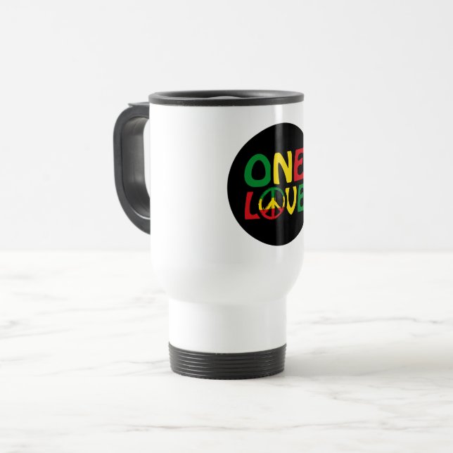 Mug De Voyage One Love, Reggae design (Devant gauche)