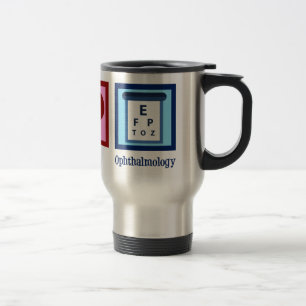 Mug De Voyage Ophtalmologie de l'amour de la paix
