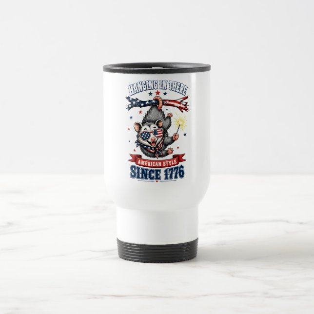 Mug de voyage Opossum du 4 juillet (Centre)