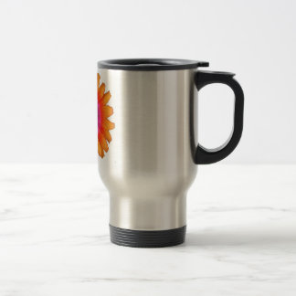 Mug De Voyage orange de marguerite de flower power
