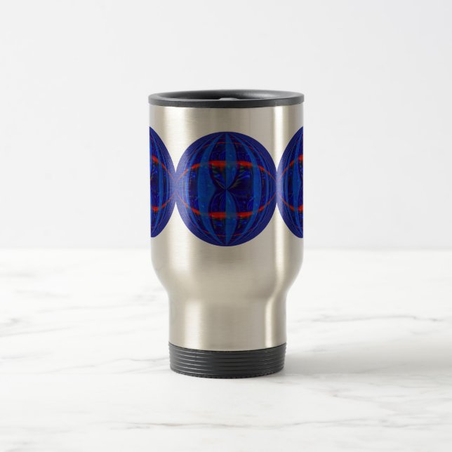 Mug De Voyage Orb Bleu foncé Arrondi muqueuse de voyage (Centre)