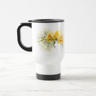 Mug De Voyage Orchidée à papillon jaune sous le soleil