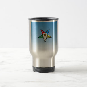 Mug De Voyage Ordre d'OES du bleu oriental d'étoile