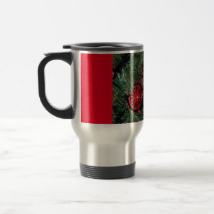 Mug De Voyage Ornement de bicyclette sur un arbre de Noël