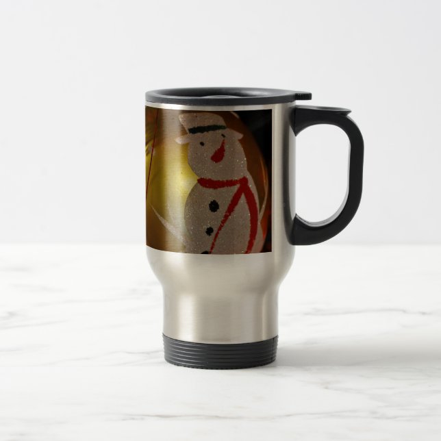 Mug De Voyage Ornement de neige givrée (Droit)