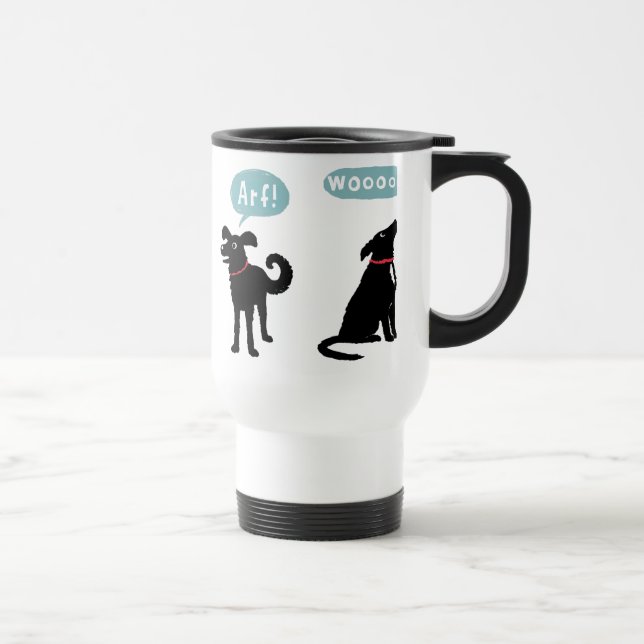 Mug De Voyage Ouah Ouah Arf Woooo (Droite)