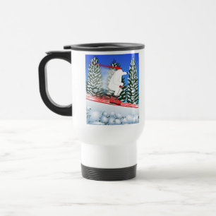 Mug De Voyage Ours blanc de ski