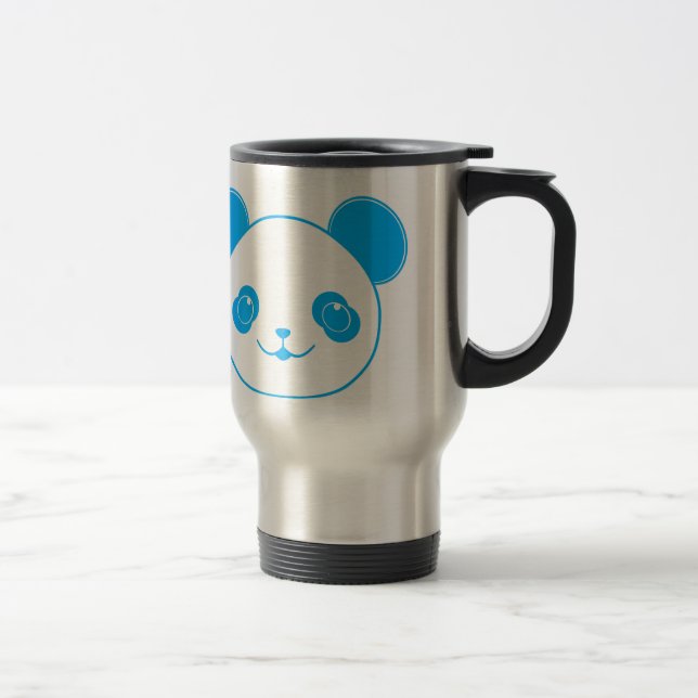 Mug De Voyage Ours bleu Kawaii Panda (Droit)
