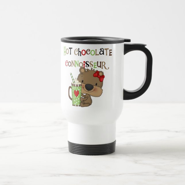 Mug De Voyage Ours chaud de fille de ChocolateConoisseur (Droite)