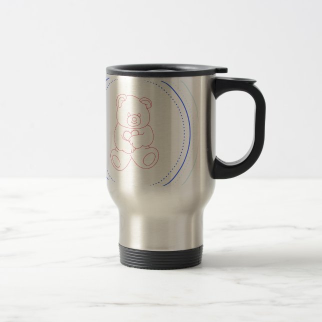 Mug De Voyage Ours de nounours de garçon (Droit)