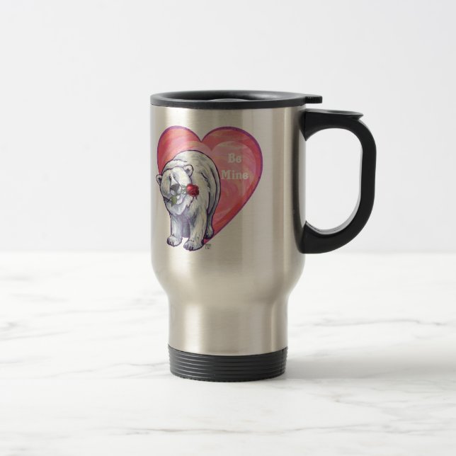 Mug De Voyage Ours polaire Saint Valentin (Droit)