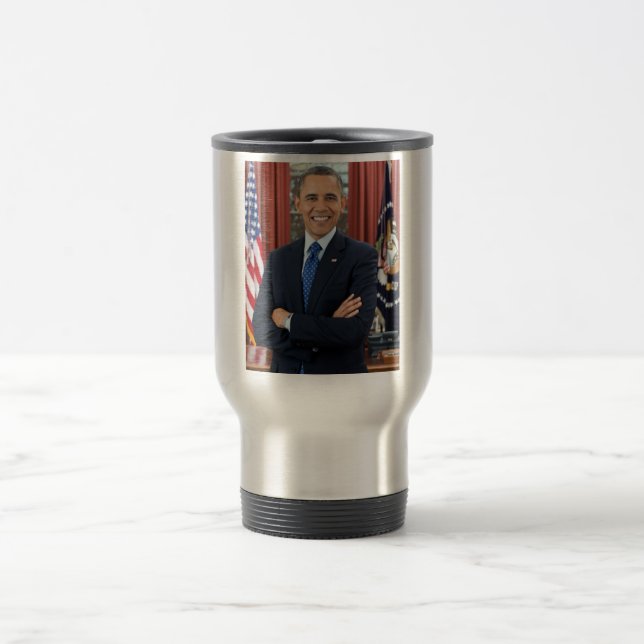 Mug De Voyage Oval Office Portrait, Obama Barack Président des É (Centre)
