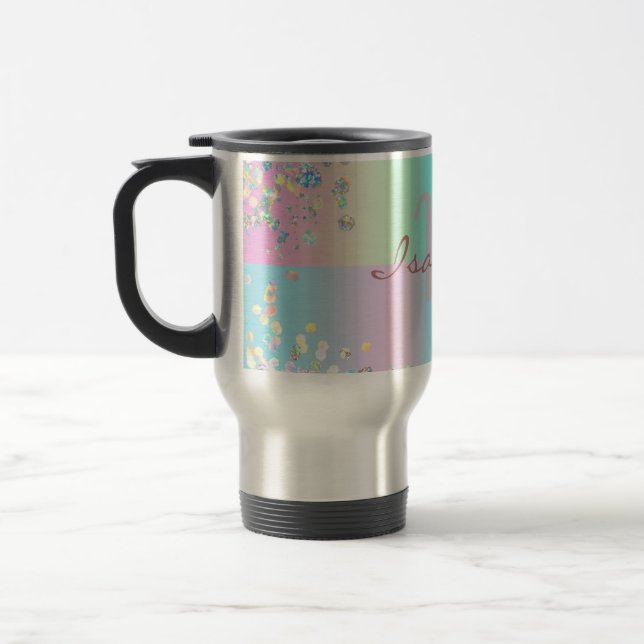 Mug De Voyage Paillettres holographiques de licorne (Gauche)